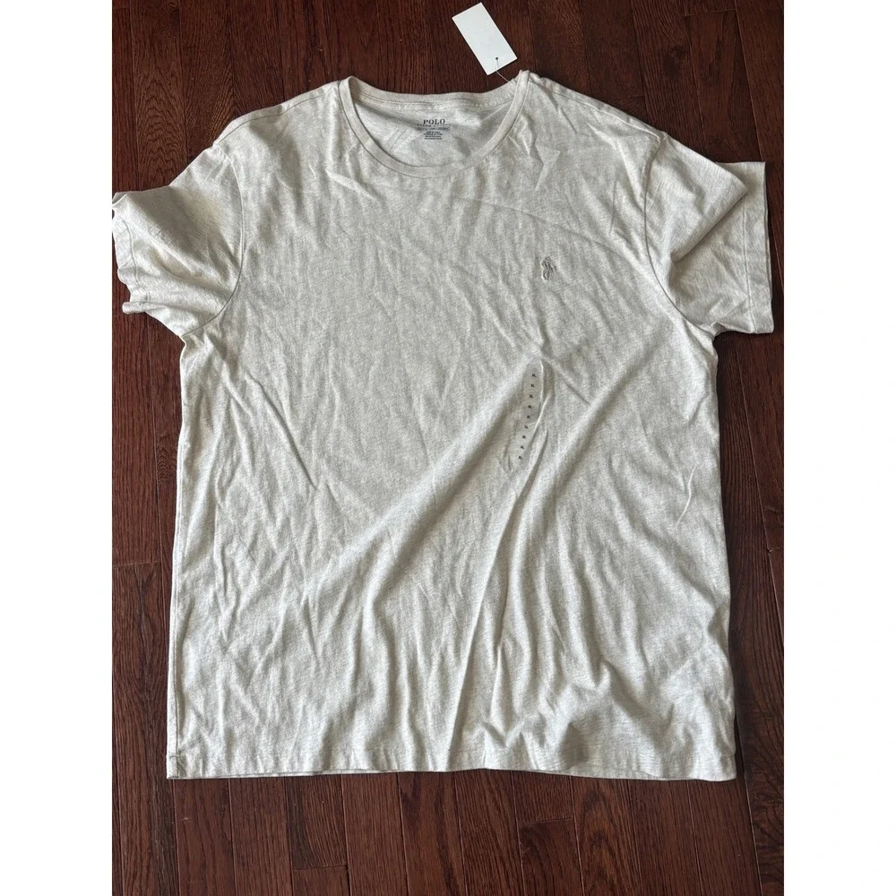 Polo Ralph Lauren Mens XL Chalk Heather Oatmeal Crewneck T-Shirt NWT